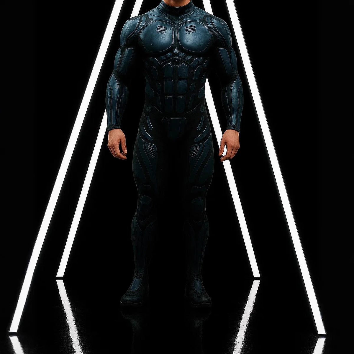 Men Halloween Cyber Punk Jumpsuit Adults Mechanical Cosplay Perfermence Bodysuit Carnival Party 3D Print Cycling Zentai