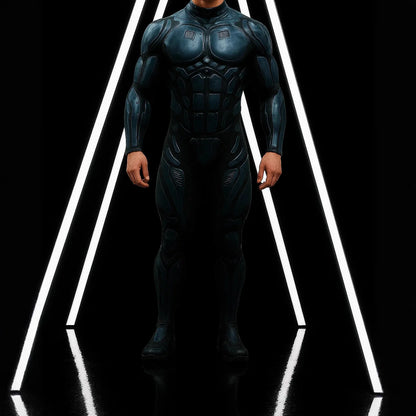 Men Halloween Cyber Punk Jumpsuit Adults Mechanical Cosplay Perfermence Bodysuit Carnival Party 3D Print Cycling Zentai