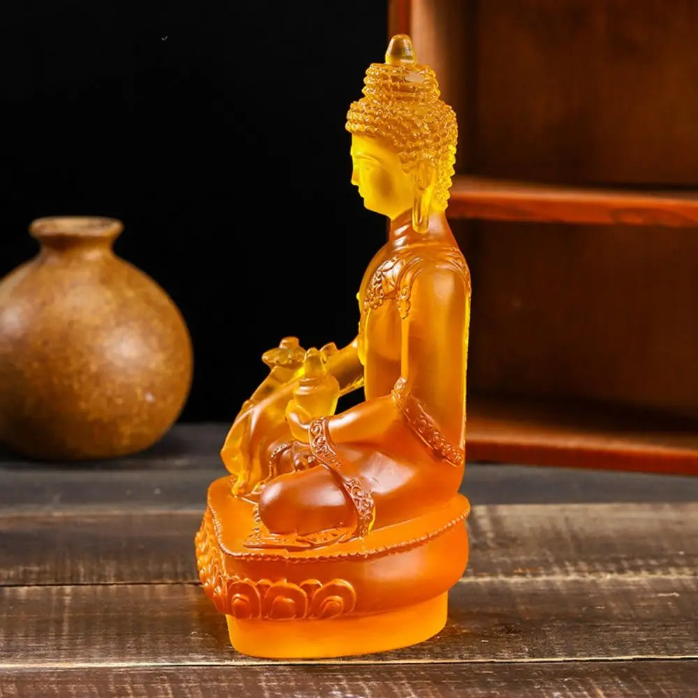 1pc, Resin Craft Home Decoration Buddha Statue Buddhism Sculpture Thailand Buddha Sculpture Zen Decor Ornaments Car Decoration