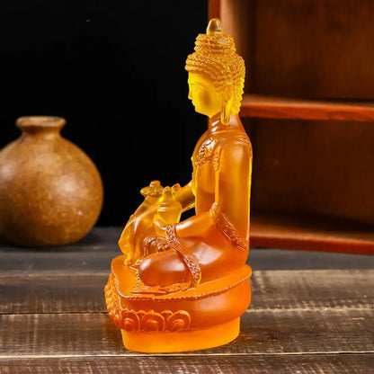 1pc, Resin Craft Home Decoration Buddha Statue Buddhism Sculpture Thailand Buddha Sculpture Zen Decor Ornaments Car Decoration