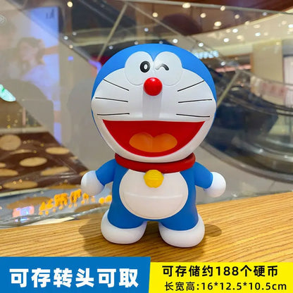 Large Size Doraemon Action Figures Toys Anime Kawaii Piggy Bank Pvc Figurines Decoration Model Toy Statue Decor Birthday Gifts