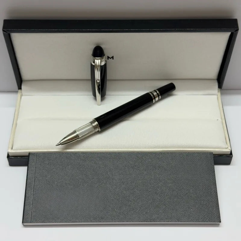 2026 New Classic Business Metal Rollerball Pen, Matte & Gloss Solid Color Grid Texture Luxury Office Signature Writing Pen