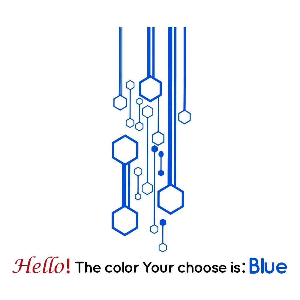 Fashion Hexagon Stripes Vinyl Stickers For Truck Hood Decal Door Body Side Auto Windshield Vinyl Sticker Tunning Accessories