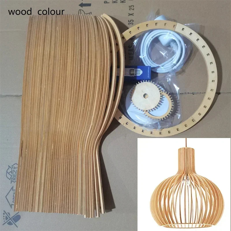 Restaurant Wabi-sabi Lustre LED Pendant Light Foscarini Solid Wood Chandelier for Island Counter Loft Art Home Decor Lamp Design