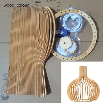 Restaurant Wabi-sabi Lustre LED Pendant Light Foscarini Solid Wood Chandelier for Island Counter Loft Art Home Decor Lamp Design