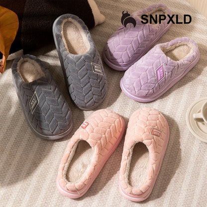 Winter Home Slippers for Women Warm Thick Sole Non Slip Indoor Slippers for Men Fluffy Bedroom Slippers for Unisex