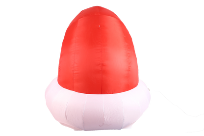 8.2FT Christmas Inflatable Santa Hat Blow up Yard Outdoor Decoration with Built in LED Lights, Lighted Blow-up Funny Lawn Outsi