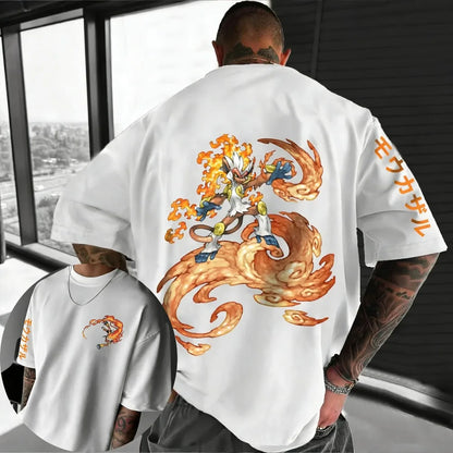 Oversized Cosplay Costumes Pokémon Lucario Summer 2026 New Product Harajuku Anime Printed Y2K Hip Hop Casual Unisex T-shirt