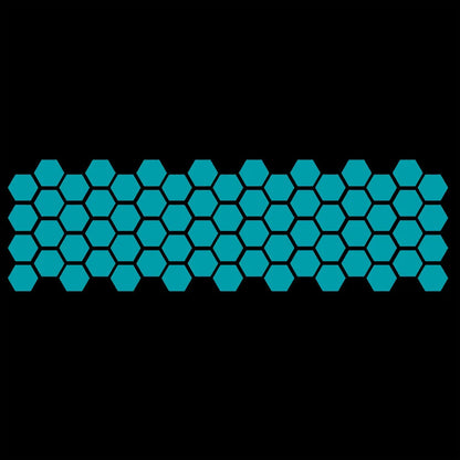 Honeycomb Pattern Waistline Sticker Modification Car Side Skirt Sticker Universal Body Decoration Side Door Sticker.