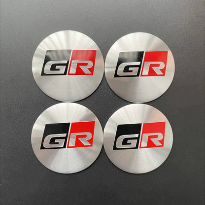 4Pcs 56mm GR Sport Logo Car Wheel Center Hub Cap Stickers Rim Decal For Toyota Corolla 86 Supra CHR Yaris Camry Prius Rav4 Auto