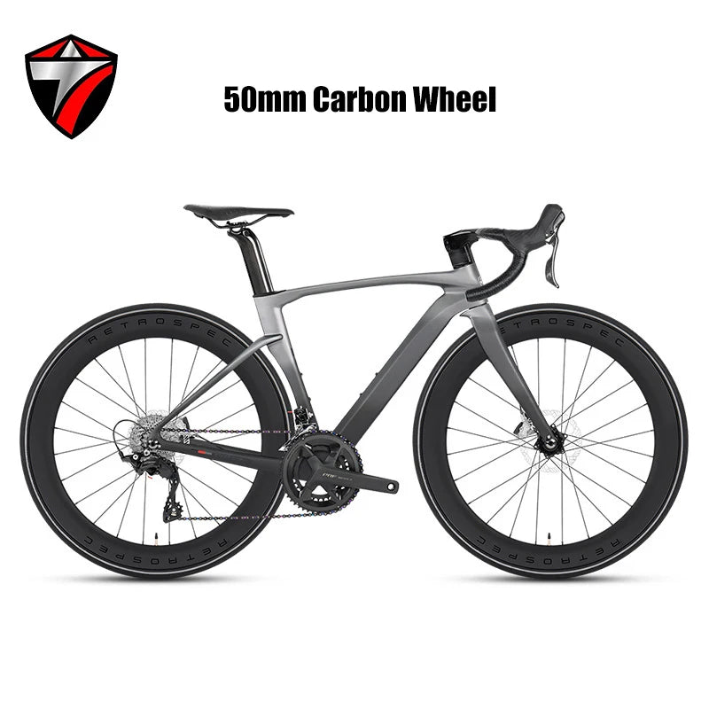TWITTER New CYCLONE RS-24S Shift+105 Derailleur Carbon Road Bike 4-Pistons Oil Disc Brake Racing Bicycle 700*28C for Men Women