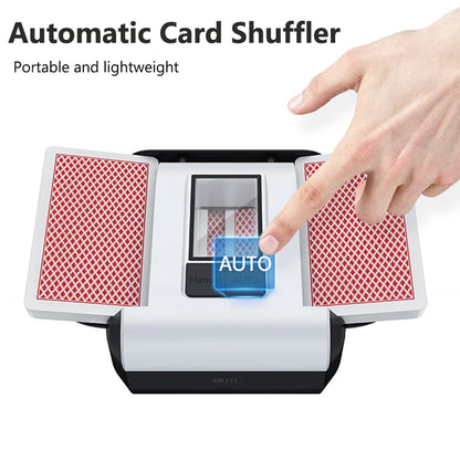 2000mAh Automatic Card Shuffler Rechargeable Electric Poker Card Shuffling Machine Auto Mixer Tool Device for Home Party Camping