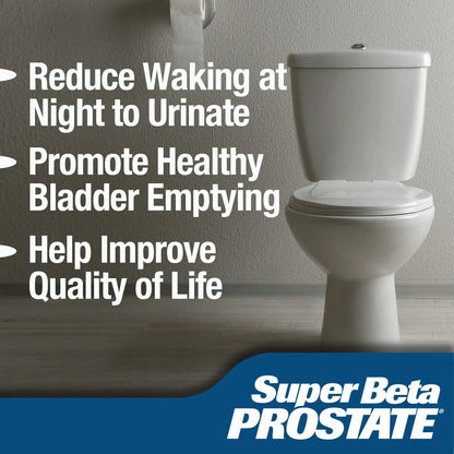 New Vitality Super Beta Prostate Support Supplement for Men's Health - Reduce Bathroom Trips, Promote Sleep