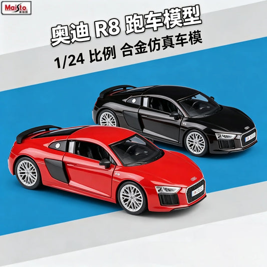 Maisto 1:24 Scale Audi R8 V10 Plus Realistic Alloy Car Model Toy for Collection and Display Great Gift for Men
