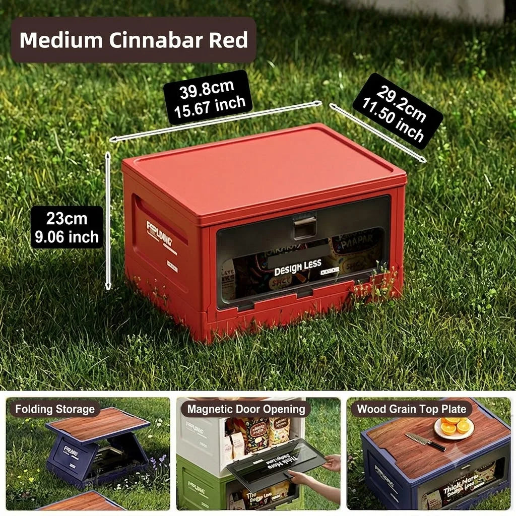 Large-Capacity Storage Box, Outdoor Sub-Box, Trunk Organizer Box, Vehicle-Mounted Camping Collapsible Storage Box, Storage Box