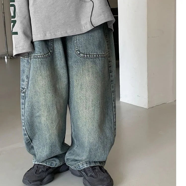 Spring Autumn Toddler Boys Denim Pants Cotton Animepattern Babys Boys Jeans Casual Loose Elastic Waist Trousers For Children Boy