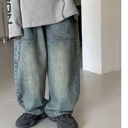 Spring Autumn Toddler Boys Denim Pants Cotton Animepattern Babys Boys Jeans Casual Loose Elastic Waist Trousers For Children Boy