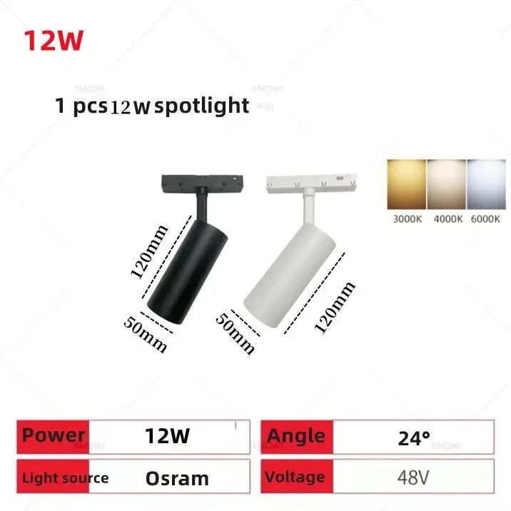Magnetic Track LED Light Fixtures Flexible Ceiling Spotlight Rail Strip Magnet System For Indoor Modern Home Living Room Kitchen