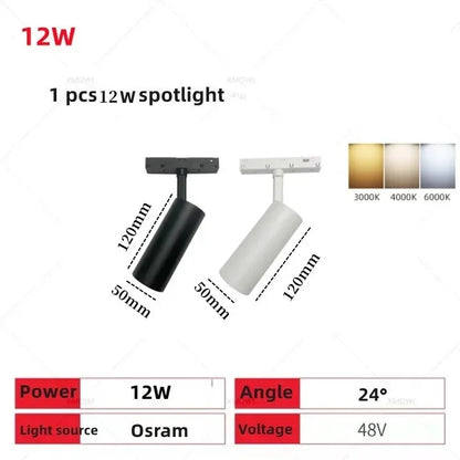 Magnetic Track LED Light Fixtures Flexible Ceiling Spotlight Rail Strip Magnet System For Indoor Modern Home Living Room Kitchen