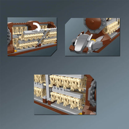 522PCS Space War Transport Vehicle Building Blocks Alien War Soldier Car Model Bricks Desktop Decoration DIY Toys Holiday Gifts