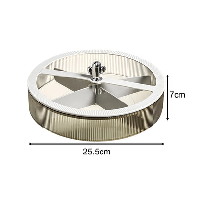 Rotating Snack Serving Tray Appetizer Dish Multipurpose Nut and Candy Serving Dish Snack Container for Candy Cakes Snacks
