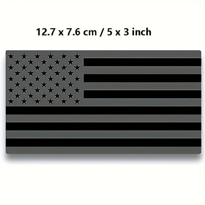 2pcs Black American Flag USA Sticker Decal for Car 3D US American Flag Emblem Decals for Trucks 5' X 3' for Car Motorcycle