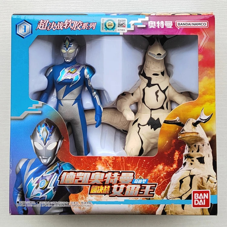 Bandai Original Ultraman TrigaTiga Galaxy Dynasel Vin Super Showdown Monster Golbadada Set Box Soft Plastic Doll Children's Gift