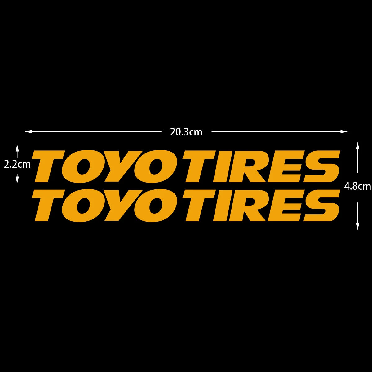 Car Sticker Toyo Tires Logo Windscreen Rear Windshield Hollow Letters Reflective Decals Bumper Door Helmet Modified Accessories