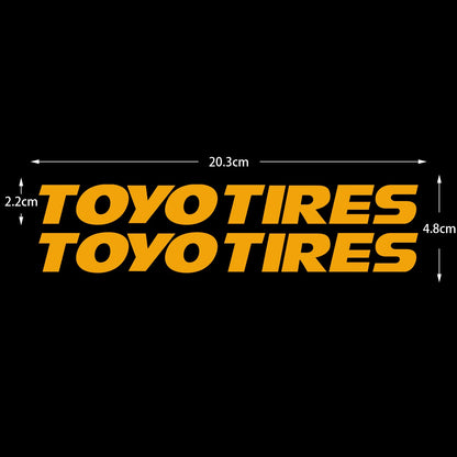 Car Sticker Toyo Tires Logo Windscreen Rear Windshield Hollow Letters Reflective Decals Bumper Door Helmet Modified Accessories