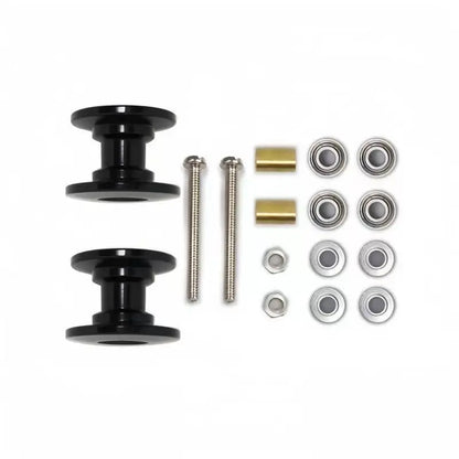 2Pcs RC 4WD Accessories - Suitable for Tamiya 94945 13-12mm Lightweight Two Guide Wheels