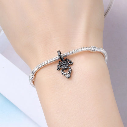 Black Series 925 Sterling Silver Mystical Luck Black Cat Magic Protection Charm Fit DIY Bracelet Necklace Niche Gothic Gifts