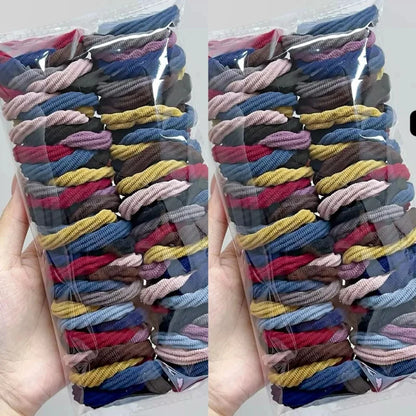 100 Seamless, High Elasticity, Durable Korean Style Hair Accessories with Elastic Bands Suitable for Daily Use