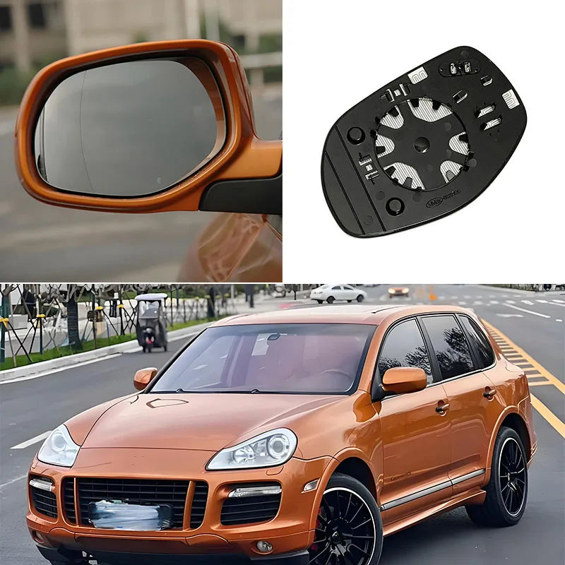 Heated Rear View Mirror Glass and Side Mirror Lenses Suitable for Porsche Cayenne 957 (2008 - 2010)