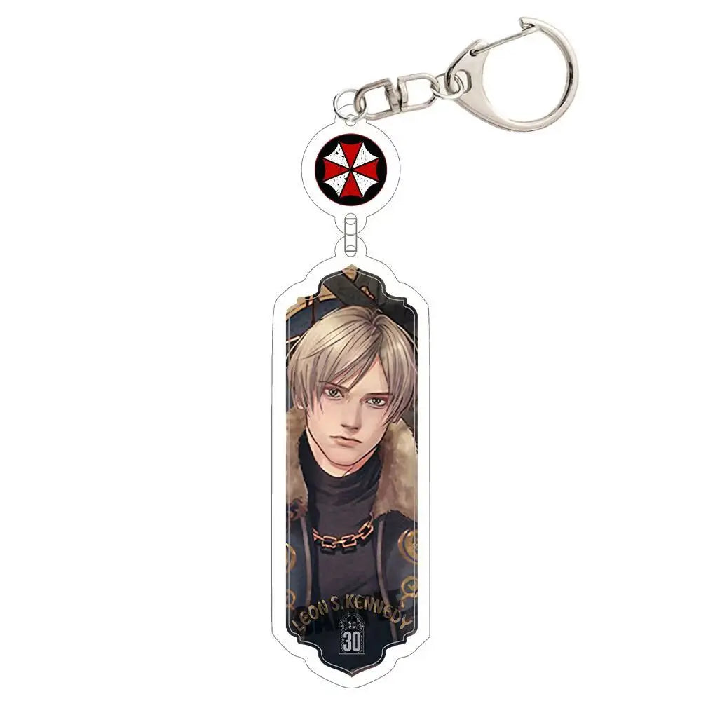 Acrylic Keychain Bag Pendant for Resident Evil Leon S. Kennedy Ashley Ada Wong Graham Decoration Accessories Exquisite Fan Gifts