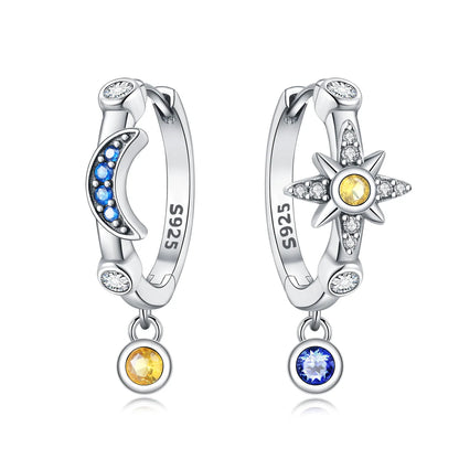 Orstarry 925 Sterling Silver Asymmetric Design Earring Key Lock Earrings Drop Earrings For Women Party Gifts Trendy Jewelry