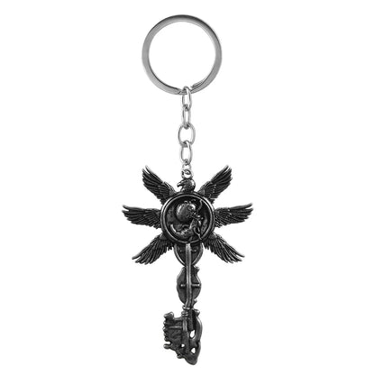 Game Residents Evils 8 Village Sickle Keychain Daniela Bela Weapon Model Pendant Keyring For Boy Friend Cosplay Jewelry Gift