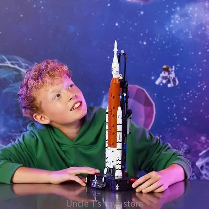 Artemis SLS Rocket Building Blocks 632Pcs High Quality Sci-Fi Moon Exploration Model Kit for Adults Educational Construction Toy