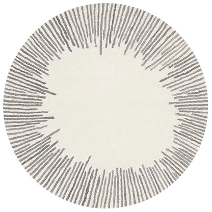 Home Thicken Non-slip Mat Modern Minimalist Carpets for Living Room Fluffy Soft Bedroom Decor Stripe Carpet Large Area Round Rug