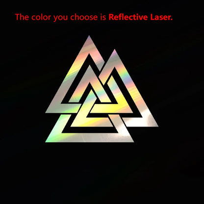 Valknut Vinyl CAR DECAL Pagan Odin Asatru Norse Viking Sticker Car Window Decor Laptop Decals for Apple MacBook Decoration