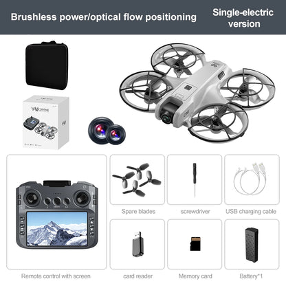 V666 Quadcopter Drone: 8K HD Camera, FPV, Brushless, Intelligent Obstacle Avoidance RC Toy