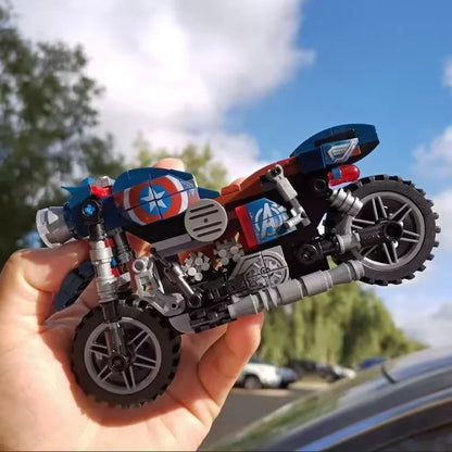 Creative Anime Characters Motorcycle Models Motorcycle Assembly Building Blocks Toys Decorative Items for Display Holiday Gift