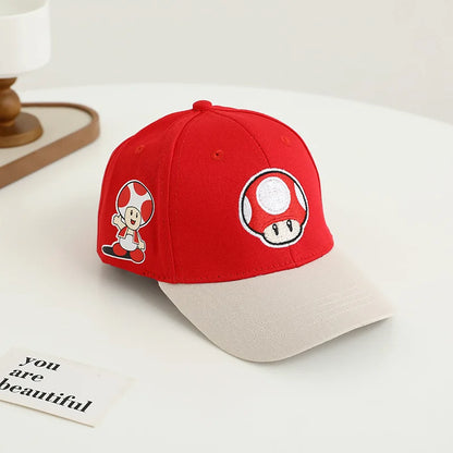 New Mushroom Yoshi Classic Character Baseball Cap Game Merchandise Unisex Adjustable Size Color Blocking Casual Fashion Gift
