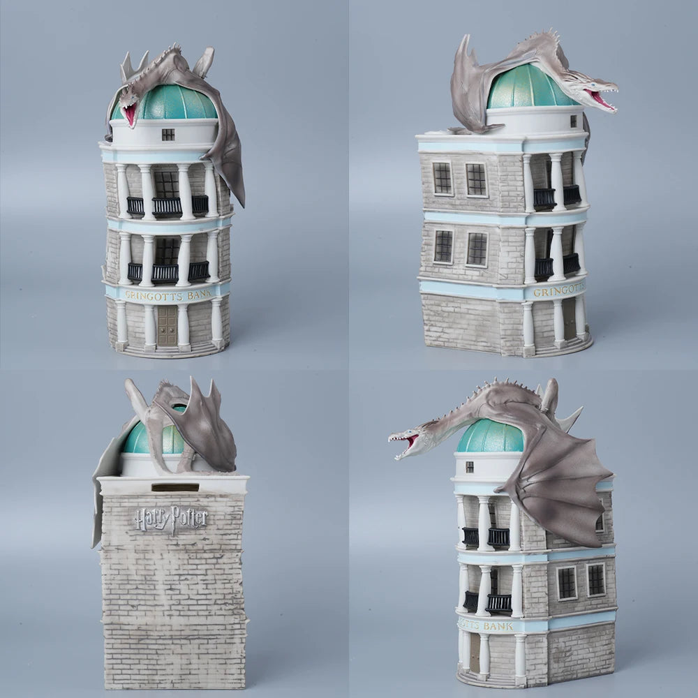 Harry Potter Officially Licensed PVC Piggy Bank Gringotts Bank Figurine Money Box Collectible Desktop Organizer Home Decor