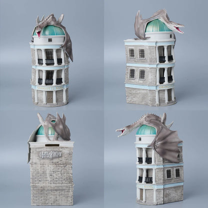 Harry Potter Officially Licensed PVC Piggy Bank Gringotts Bank Figurine Money Box Collectible Desktop Organizer Home Decor