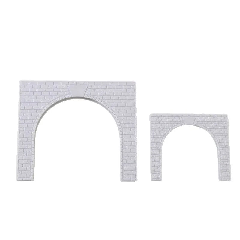2Pcs Simulation Brick Tunnel Entrance Model for Railway Train Layout Diorama Wargame Decor