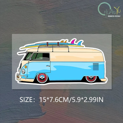 for Surf Van Vinyl Car Stickers Graffiti Windshield Bumper DIY Decal Scratch-Proof Personality Graphics