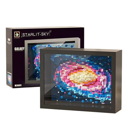 WIth Box World-famous Art Painting sunflower Van Gogh The Starry Night Galaxy Kanagawa 3D Diamond Building Block Toy Kids Gift
