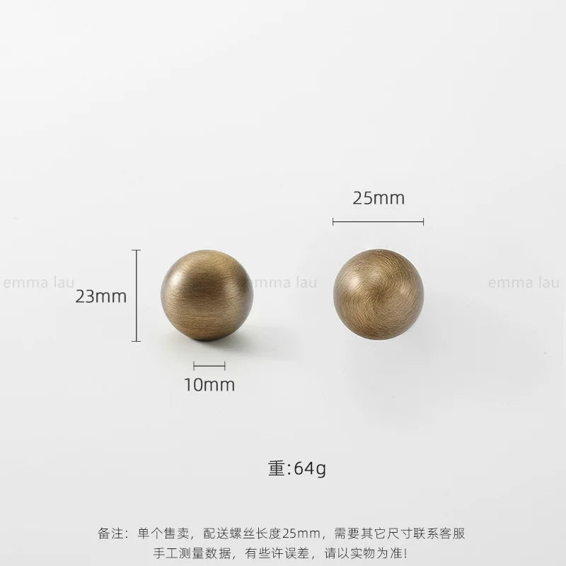 Light Luxury Brass Furniture Handles Retro Long Strip Cabinet Handles Round Door Drawer Knobs Kitchen Wardrobe Cupboard Pulls