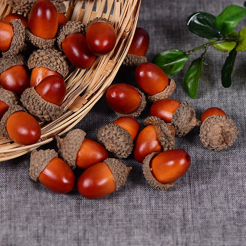 20/50pcs Foam Pine Cones Mini Artificial Fake Foam Fruit And Vegetables Berries Artificial Flower Wedding Christmas Tree Decor