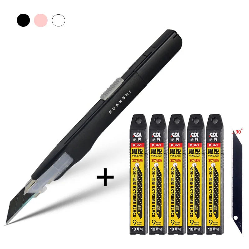 TOFAR Anti Shaking Utility Knife Car Stickers Decals Vinyl Cutter Knife PPF Film Window Tint Craft Cutting Line Paper DIY Tool